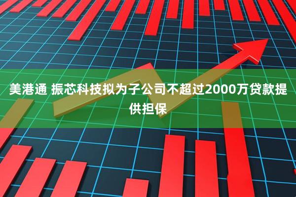 美港通 振芯科技拟为子公司不超过2000万贷款提供担保