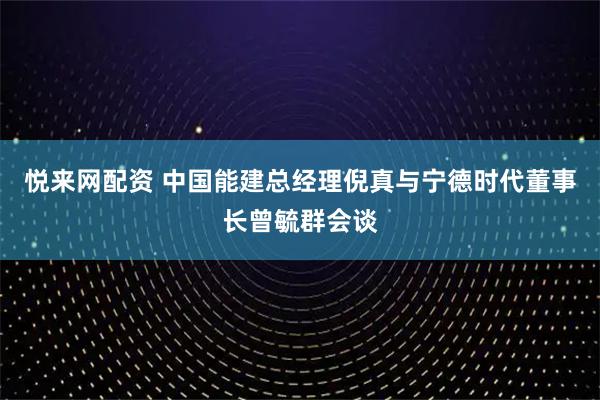 悦来网配资 中国能建总经理倪真与宁德时代董事长曾毓群会谈